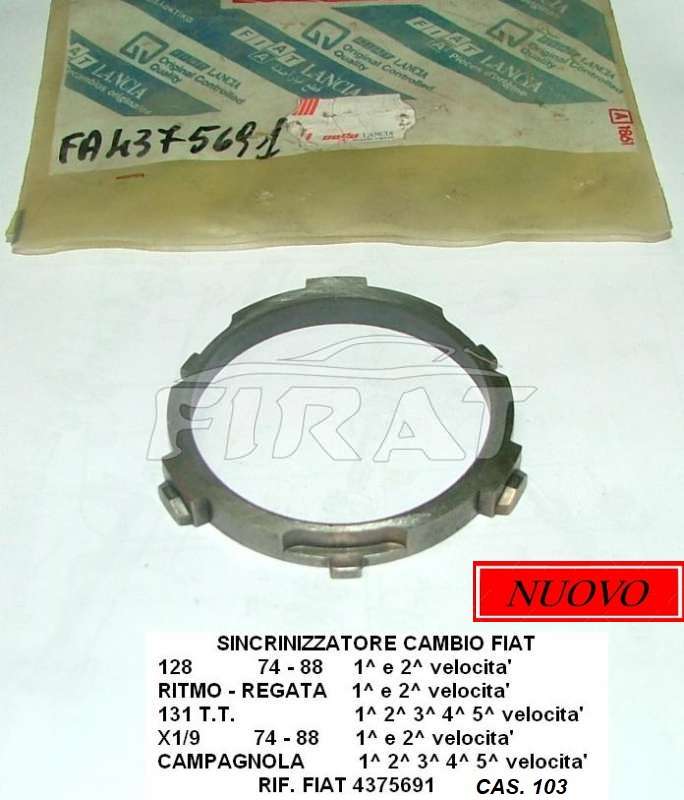 SINCRONIZZATORE CAMBIO FIAT 128-131-X1/9-RITMO 4375691